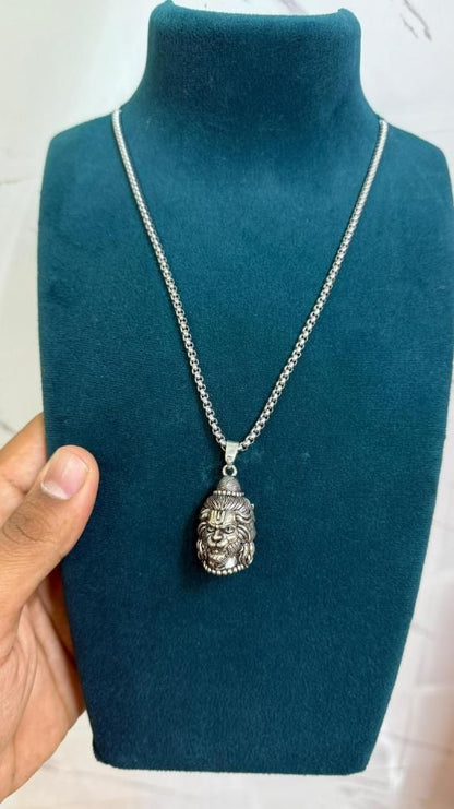 2 Face Pendent of Hanuman/Shankar with Chain