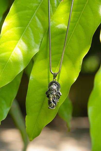 Elegant Lord Ganesha Pendant with Sleek Snake Chain – Embrace Wisdom & Prosperity