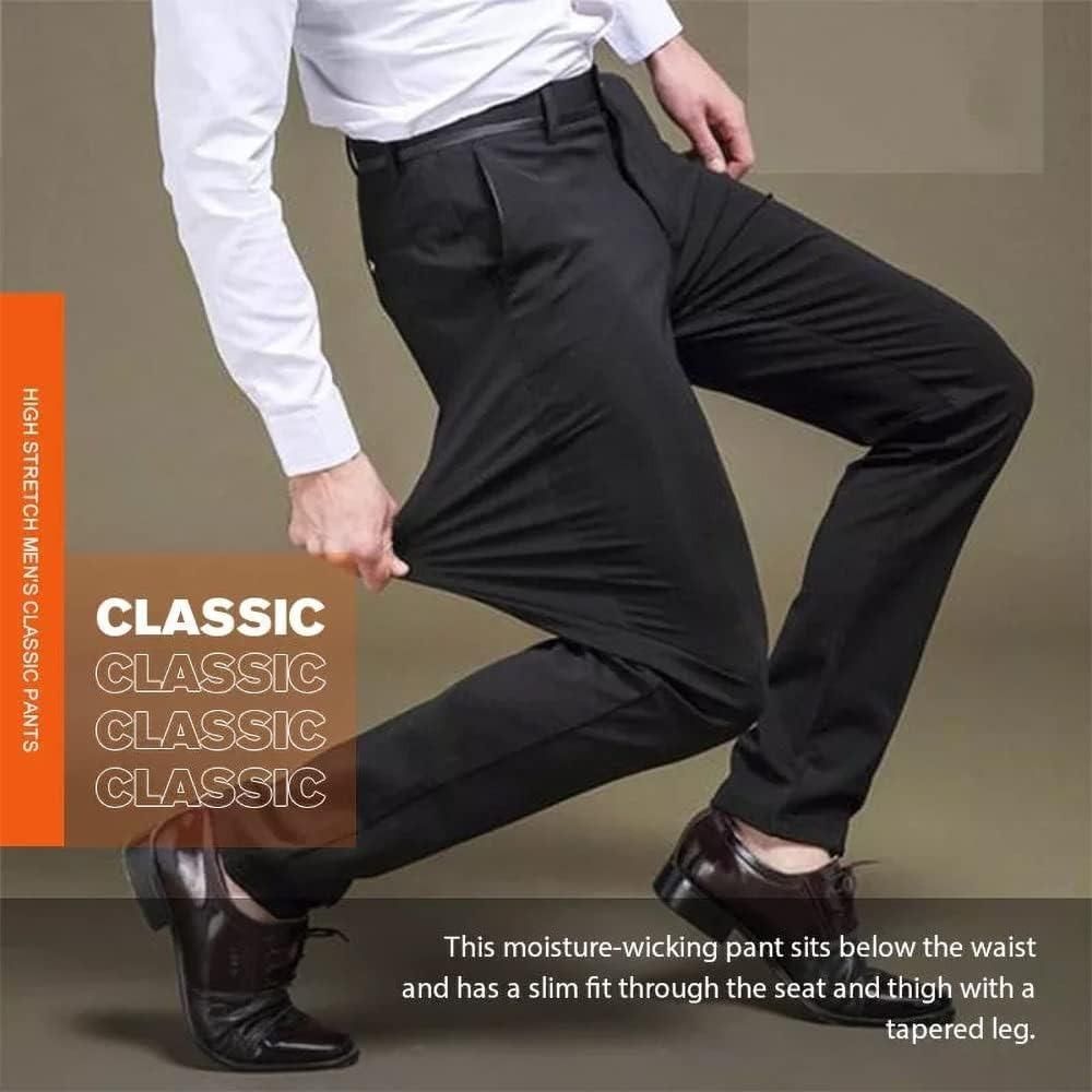 Ultimate Comfort & Style: High Elasticity Men's Classic Pants (Pack of 3)