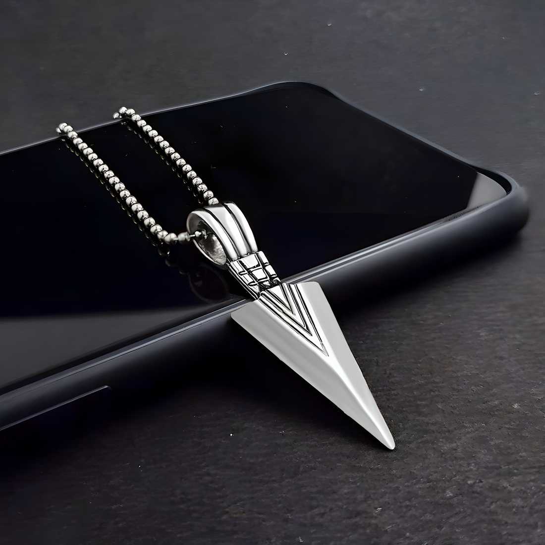 Saizen Arrow Silver Locket Pendant - Symbolic & Stylish Alloy Necklace