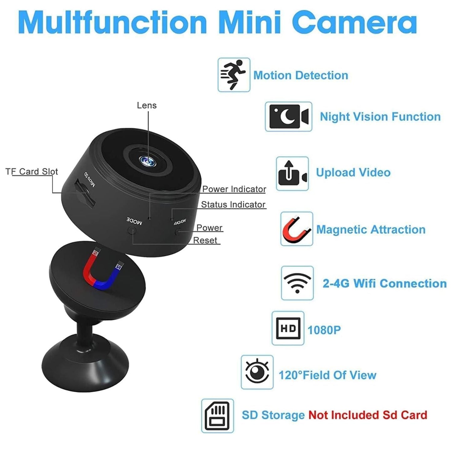 Mini Wireless WiFi | Cameras with Indoor Video Recorder