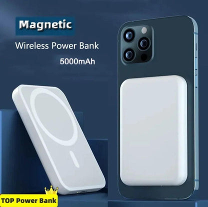 Magnetic Wireless Power Bank – 5000mAh Fast & Portable Charging Solution!