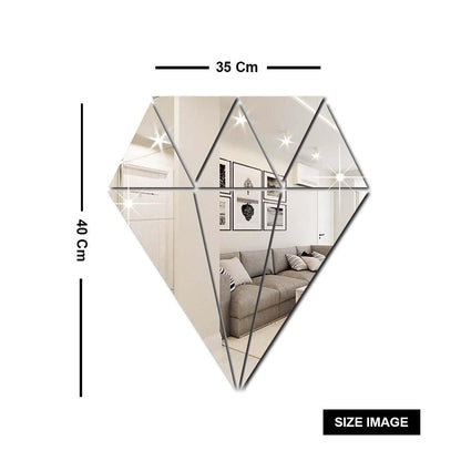 ऐक्रेलिक डायमंड मिरर वॉल स्टिकर - आधुनिक और स्टाइलिश होम डेकोर एक्सेंट