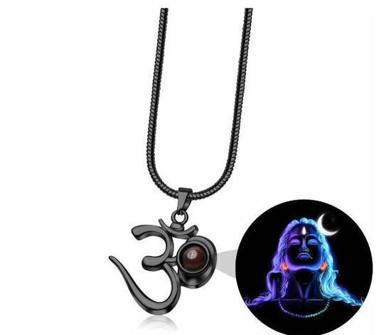 OM Pendant with Adiyogi – Spiritual Symbol of Strength & Devotion