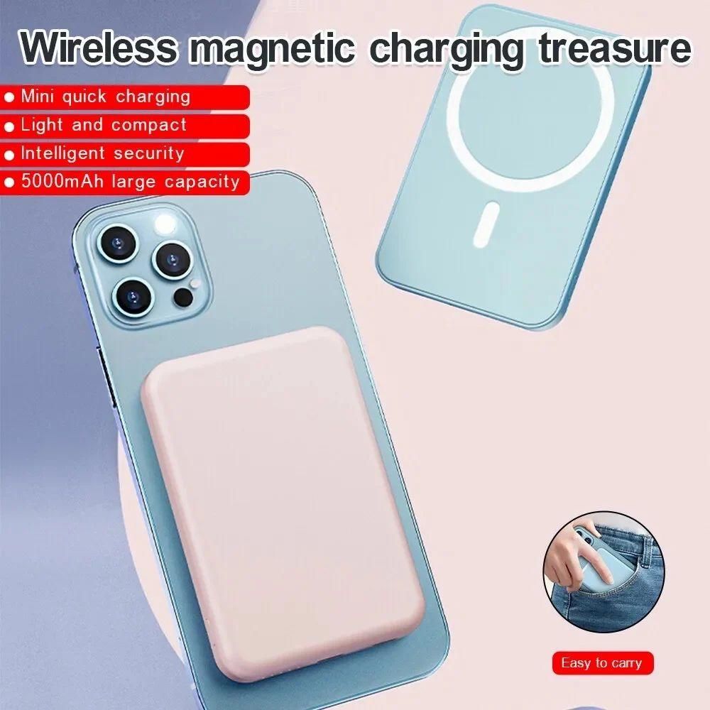 Magnetic Wireless Power Bank – 5000mAh Fast & Portable Charging Solution!